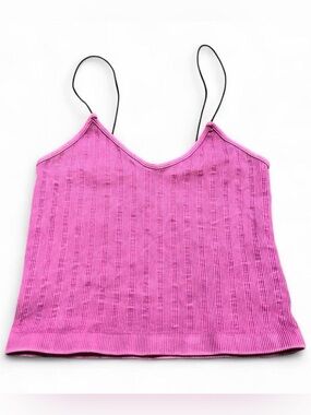Nikibiki Pink Ribbed Spaghetti Strap Camisole